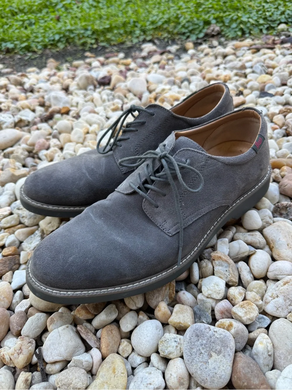 Bass Men's Gray Suede Derby Shoes
